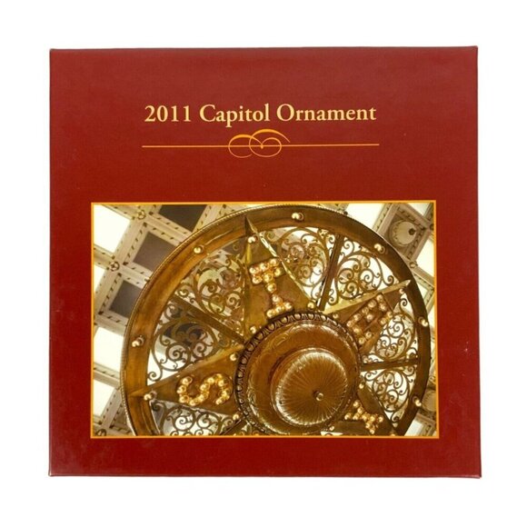 2011 Texas State Capitol Ornament Chandelier Design Christmas Collectible w Box - Picture 2 of 4